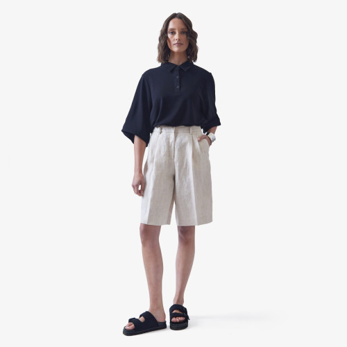 Tailored Linen Shorts