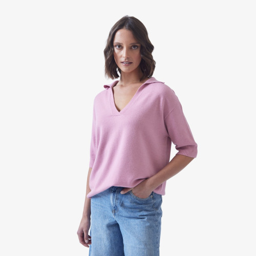 V-Neck Top with Collar