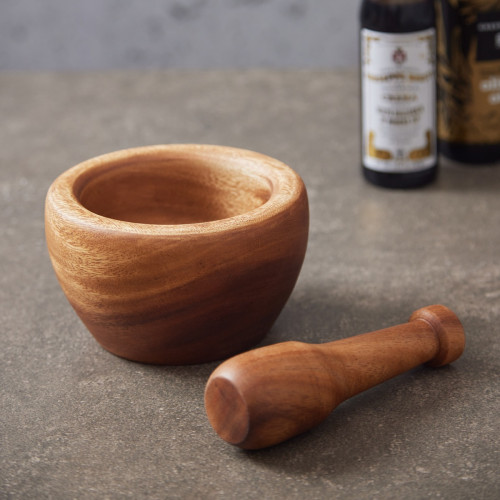 Acacia Wood Pestle And Mortar