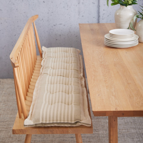 Beige Stripe Bench Pad Collection