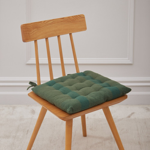 Green Check Seat Pad