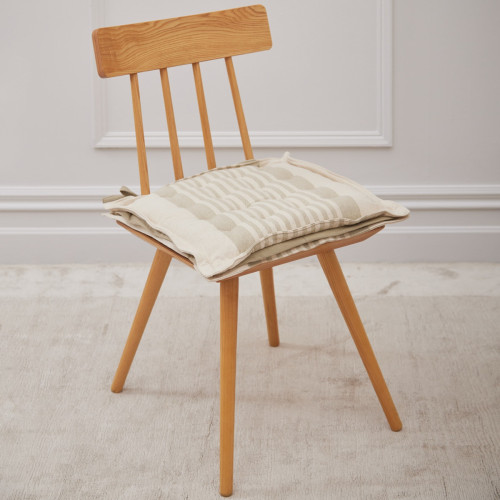 Beige Stripe Seat Pad