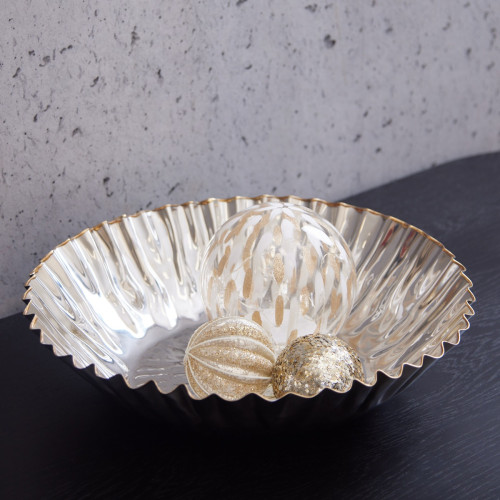 Silver Pleat Bowl - Large
