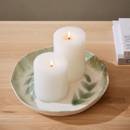 Eucalyptus Print Candle Platter