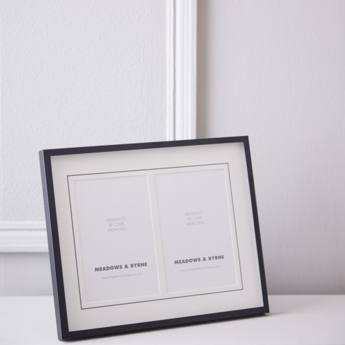 Icon Double Photo Frame in Black