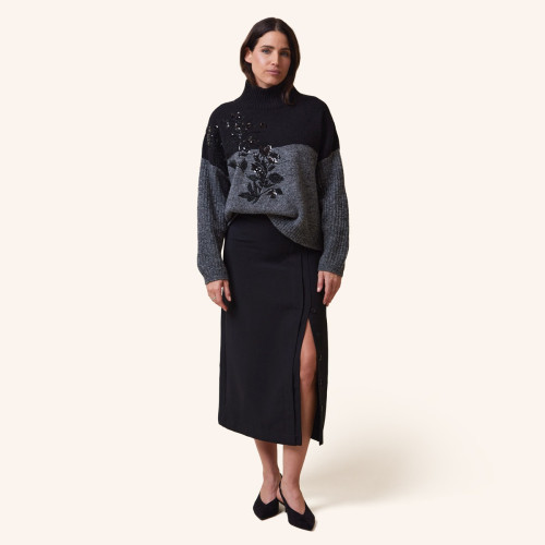 Emma Button Trim Skirt