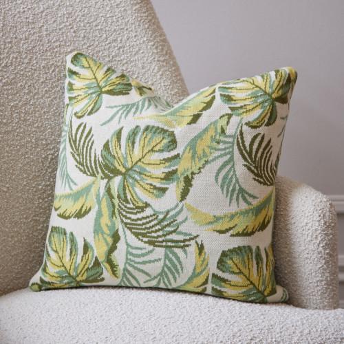 Tropical Leaf Green Cushion 