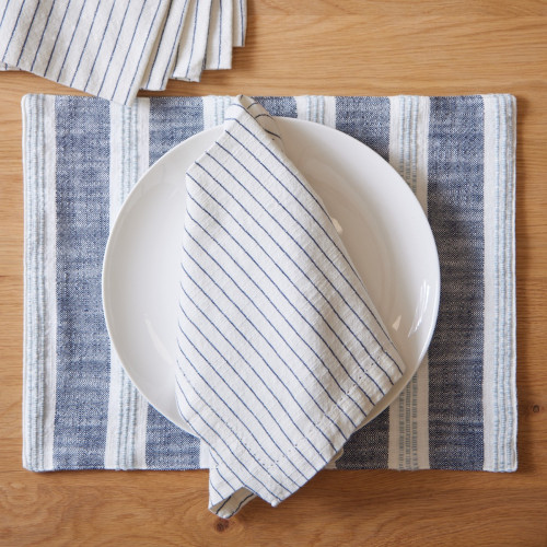 Hebden Blue Stripe Napkin - Set of 6