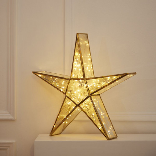 Antique Mirror Star Large