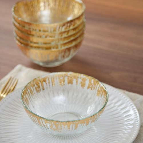Aura Gold Leaf Bowl - Set of 6 