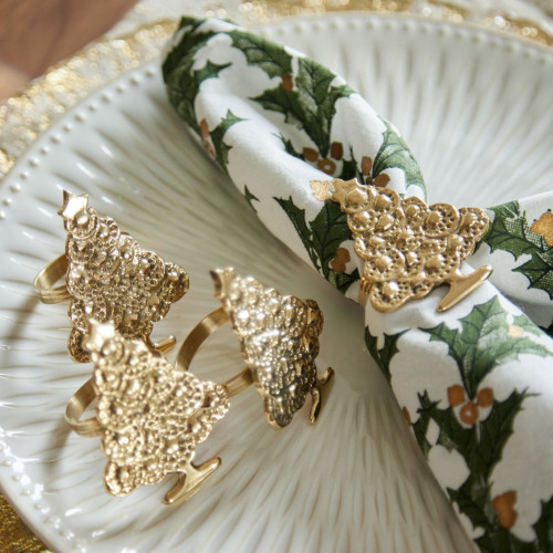 Christmas Tree Napkin Rings - Set of 4 