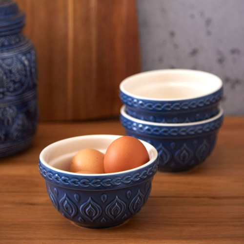 denim 12cm bakers bowl in a set of 3 made from stoneware