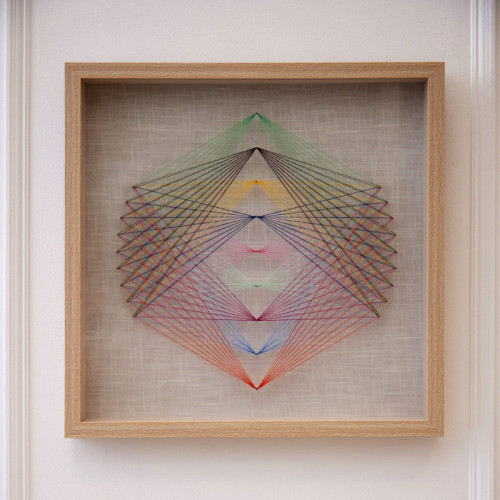 Multi Coloured Needle Point Wall Art 