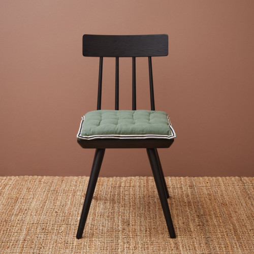 Green Bordered Cotton Seat Pad