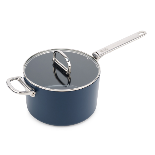 joseph joseph space folding handle ceramic non-stick saucepan with lid - large 