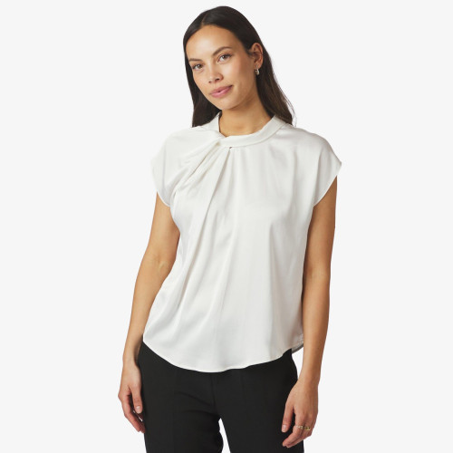 Fleur Drapy Satin Blouse