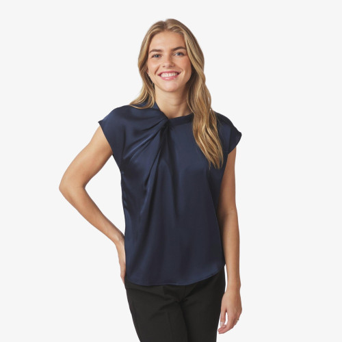 Fleur Drapy Satin Blouse
