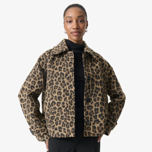 Leony Leoprard Print Jacket