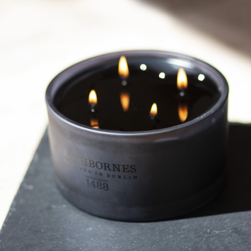 390 4 wick smoked wood, cedar, ginger, pepper, patchouli and musk scented candles. 