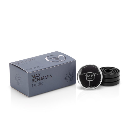 Irish-made luxury Tuscan lavender, rosemary oil, lemon, and marjoram car fragrance gift set with a holder and 4 refills