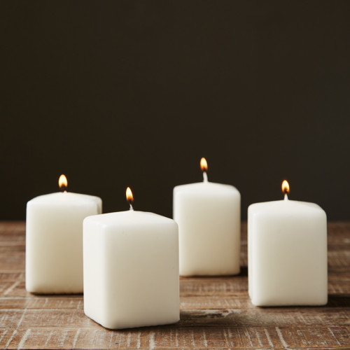 Ivory Square Candle - Set of 4