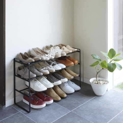 3-Tiered Extendable Shoe Rack 