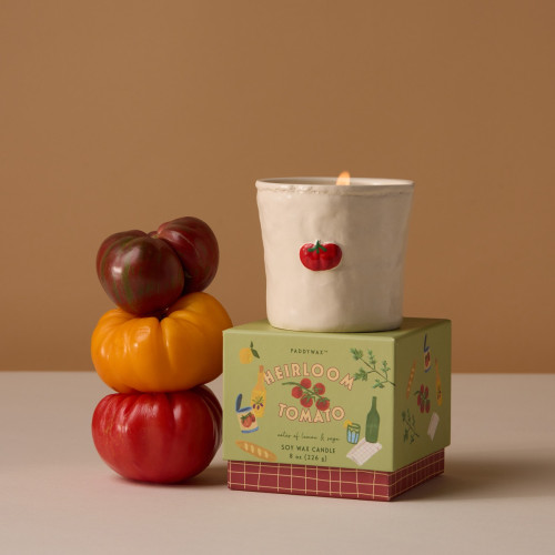 Embossed Ceramic Candle - Heirloom Tomato