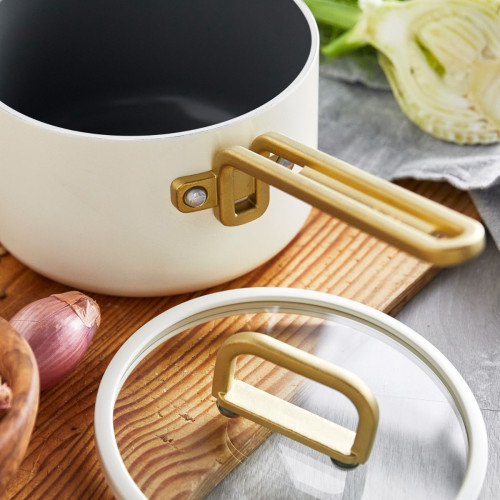 Stanley Tucci Saucepan With Lid - Carrara White