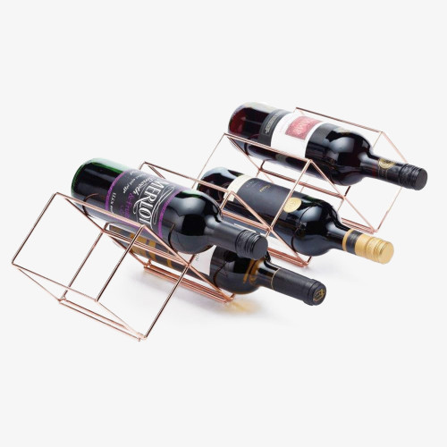 Copper Finish Stackable Wine Rack 