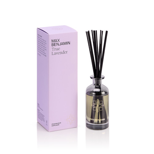 Irish-made luxury lavender 150ml diffuser with fragrance reeds. 