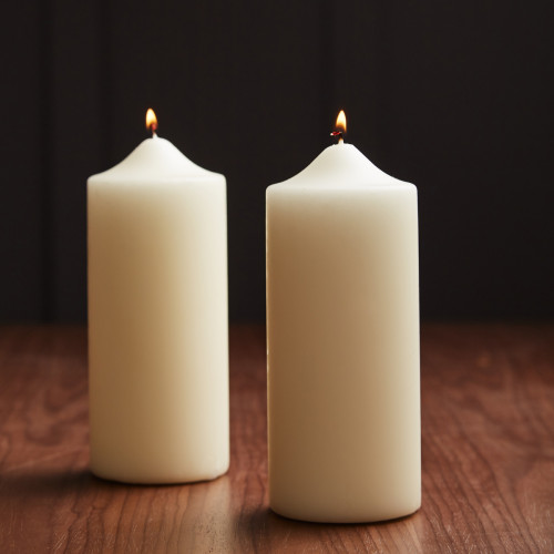 Ivory Pillar Candle 20 x 8cm - Set of 2