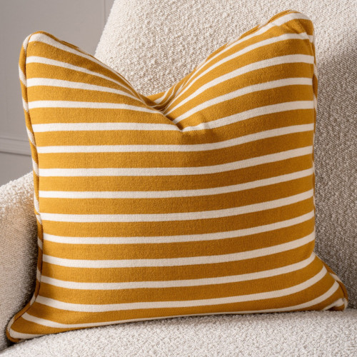 Mustard stripe cushion