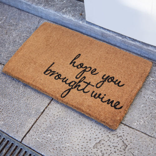 Hope You Brought Wine - Door Mat 