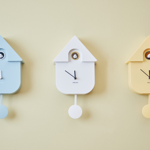 Modern Wall Cuckoo Clock - White