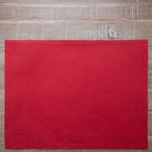 Red Jacquard Placemat - Set of 4