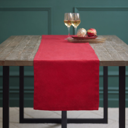 Red Jacquard Runner