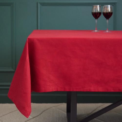 Red Jacquard Table Cloth