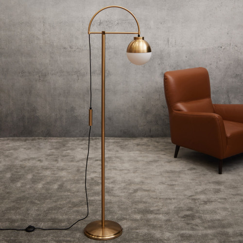 Celeste Globe Brass Floor Lamp