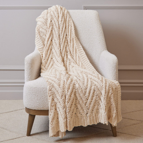 Natural V-Cable Throw