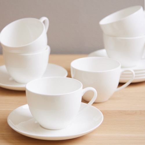 Lumina Fine Bone China Cup And Saucer - Set of 6