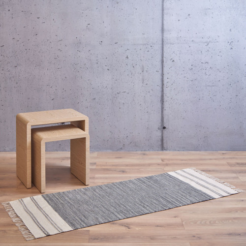 Sunisa Grey Stripe Runner Rug