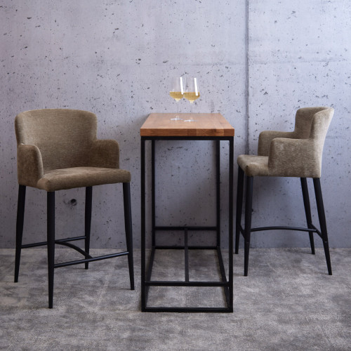 Varsi Counter Stool Olive Crushed Velvet- Set of 2