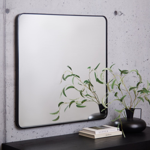 Bradley Black Square Mirror 