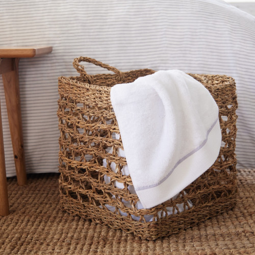 Seagrass Square Woven Basket Large 