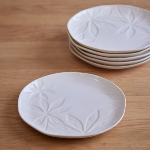 Mia Accent Plate Monstera Leaf Small - Set of 6