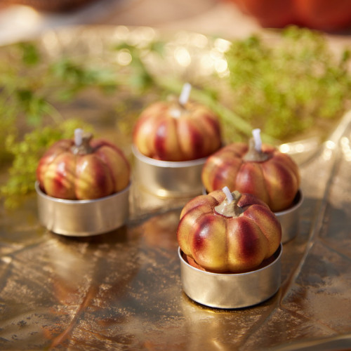 Pumpkin Tea Lights - Set of 4 