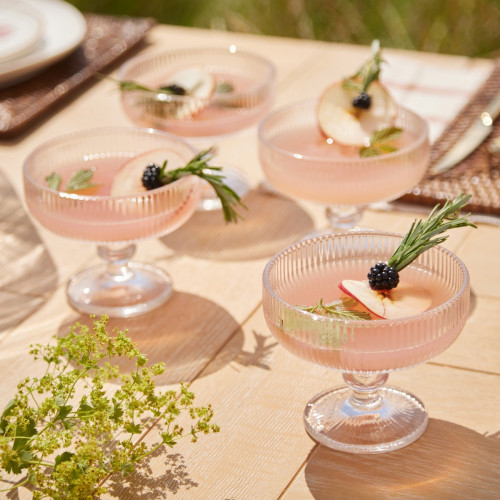 Riviera Ribbed Ice Cream Glass - Set Of 4