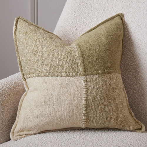 Green & Natural Panel Cushion 