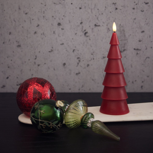Red LED Christmas Tree Candle 