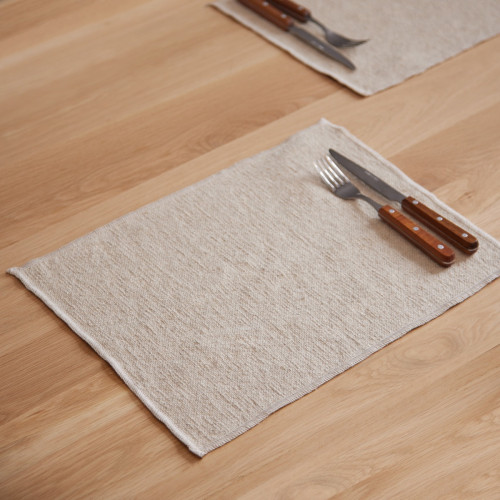 Natural Linen Placemat - Set Of 6